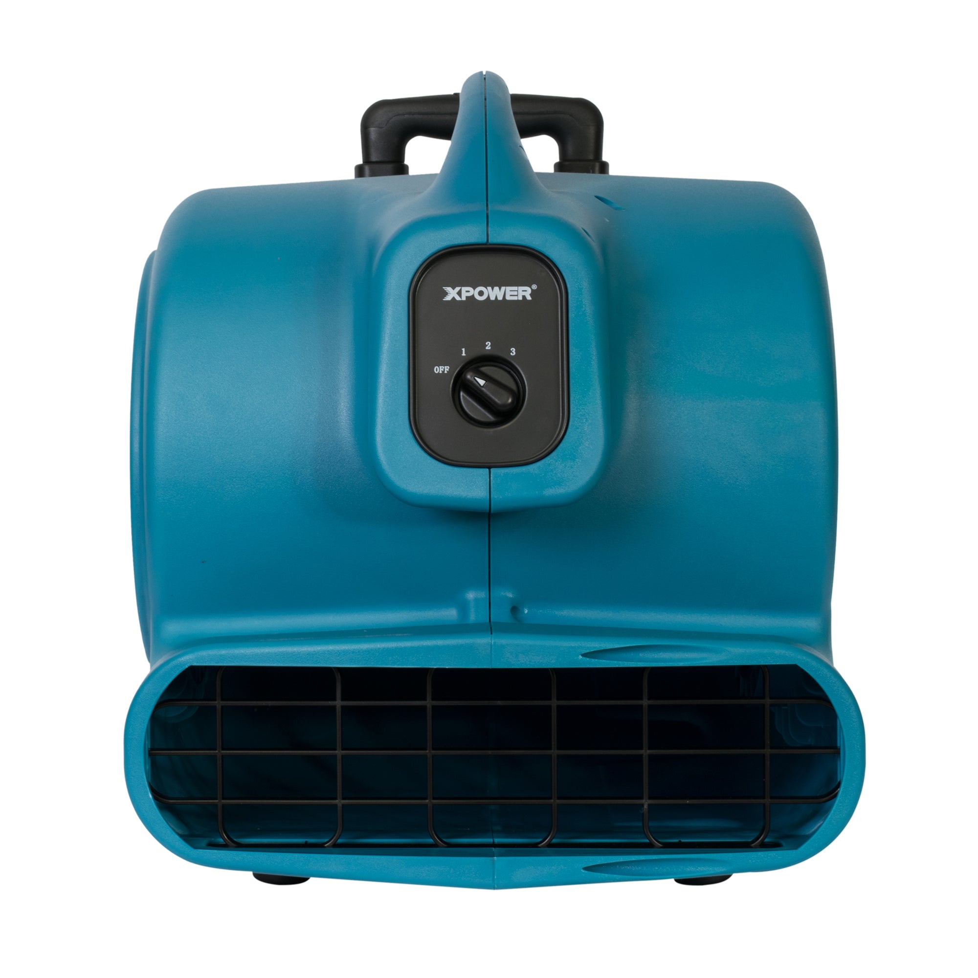 front view of XPOWER X-830H 1 HP Air Mover w/ Telescopic Handle & Wheels
