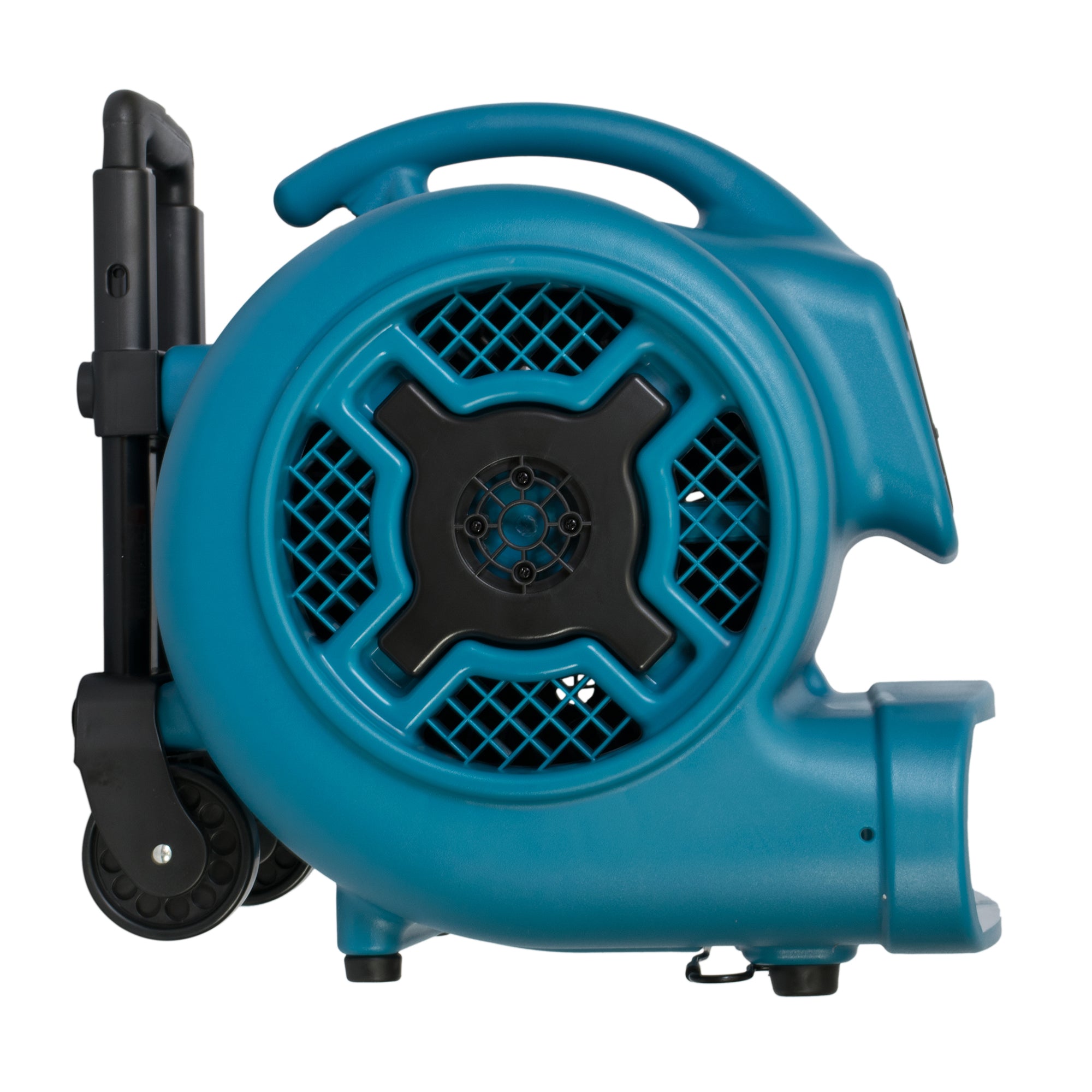 XPOWER X-830H 1 HP Air Mover w/ Telescopic Handle & Wheels
left side view