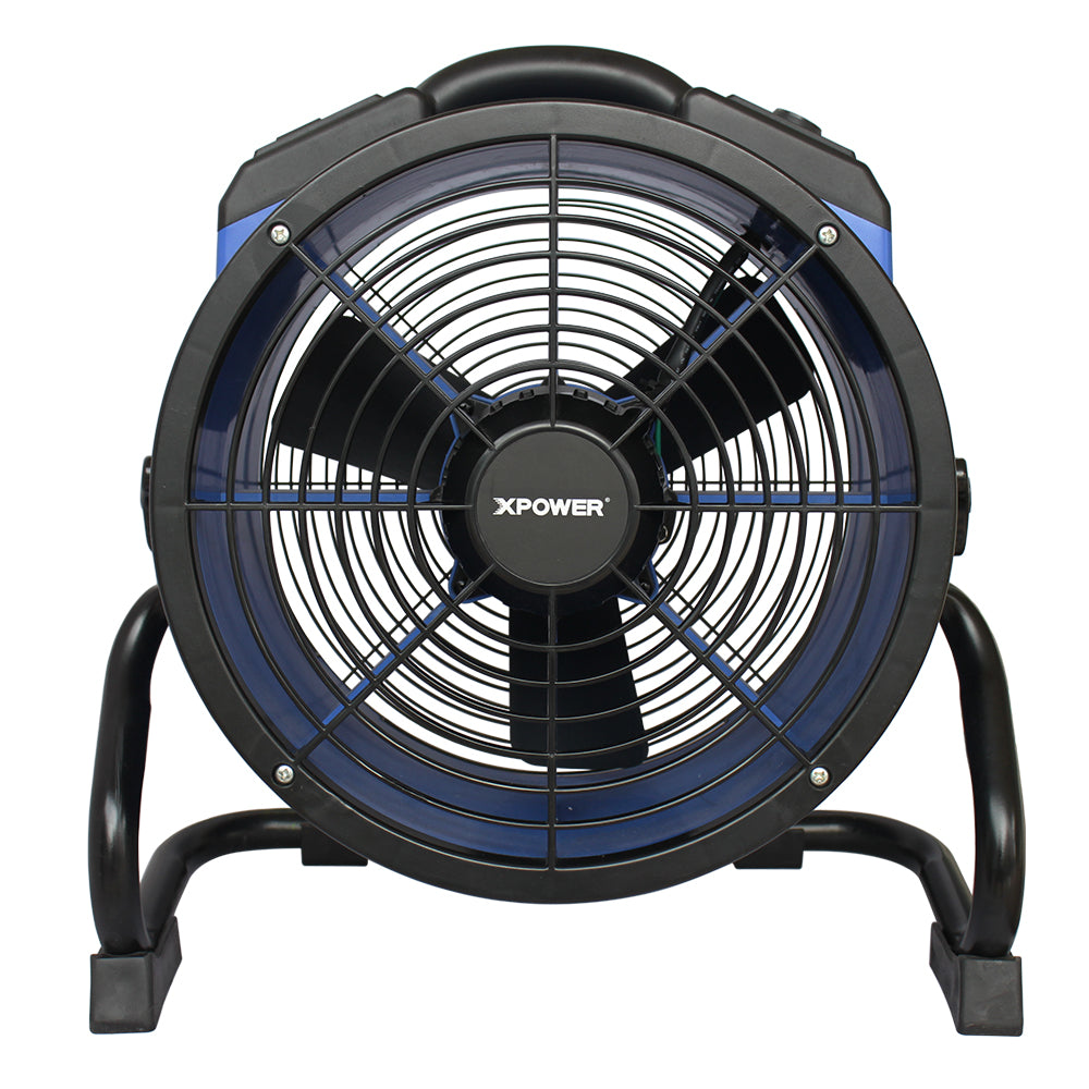 front view of a blue xpower x 35ar high temp axial fan
