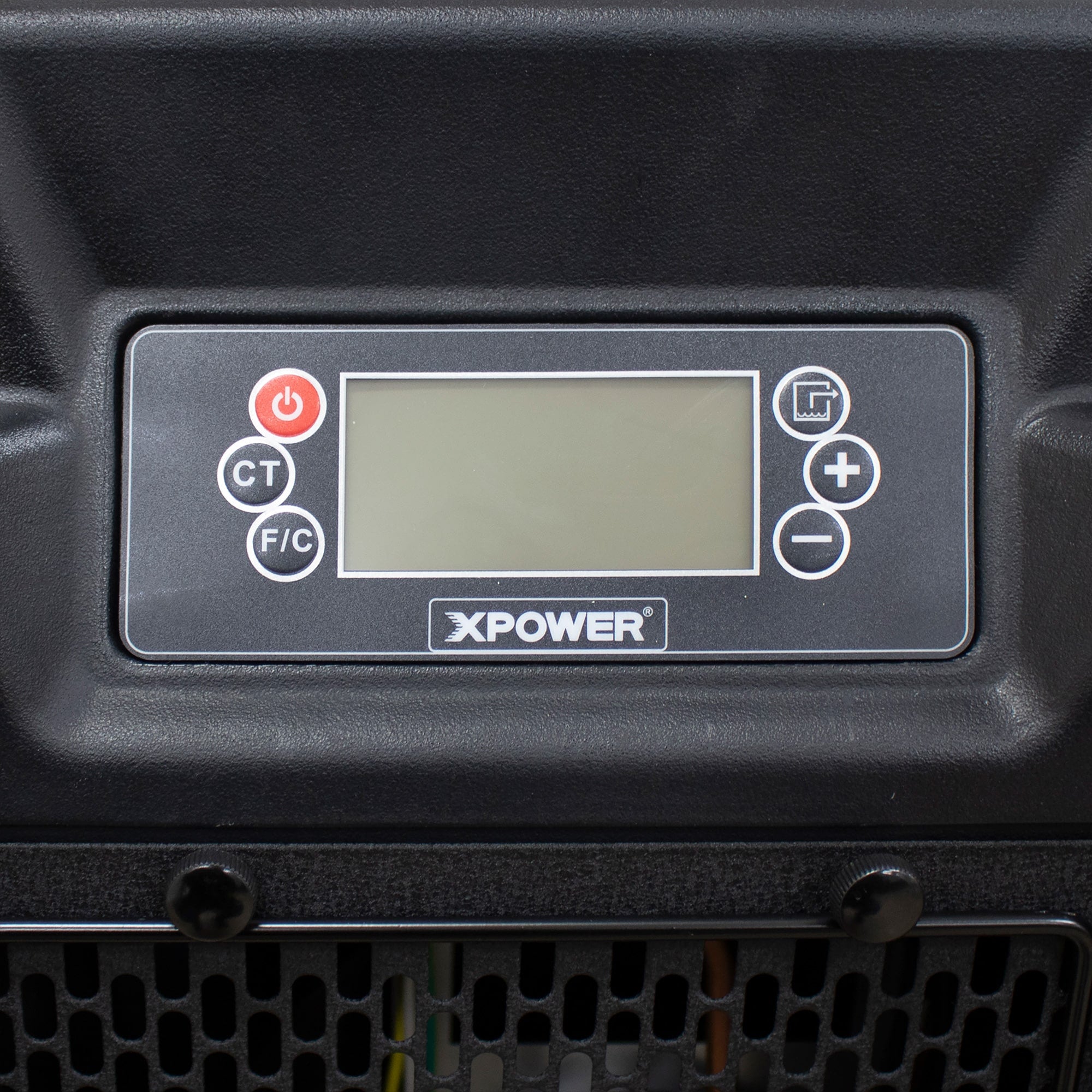 xpower xd 165l lgr dehumidifier in blue control panel view